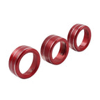 Set of 2 AC Climate Control Knob Ring Covers for Mazda 3 (2014–2018) CX-5 (2016–2019) Red