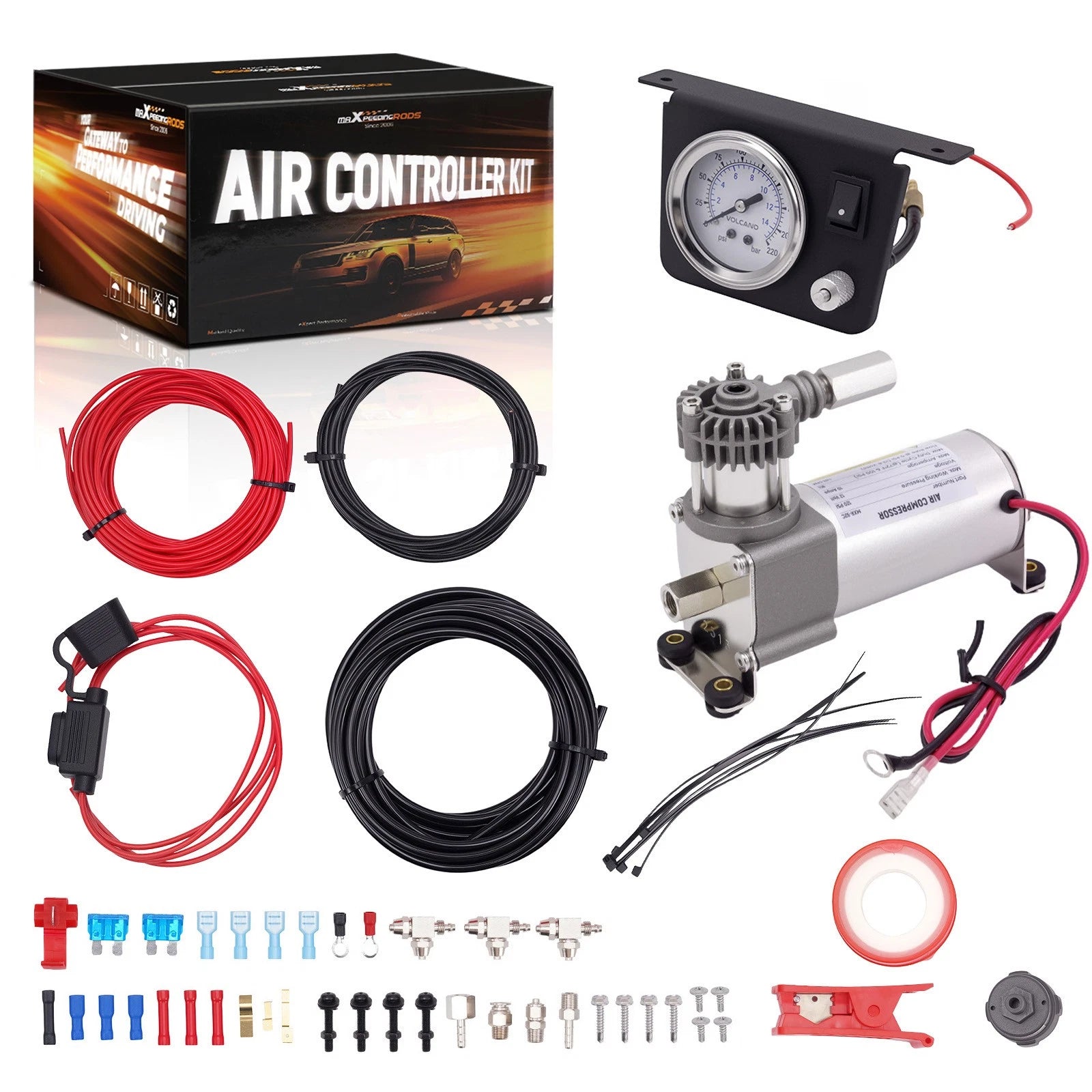 Air Suspension Shock Controller Kit for GMC Sierra 1500 2500 3500 (100 psi)