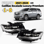 LED Headlight Set for Cadillac Escalade (2021–2024) Chrome Left+Right