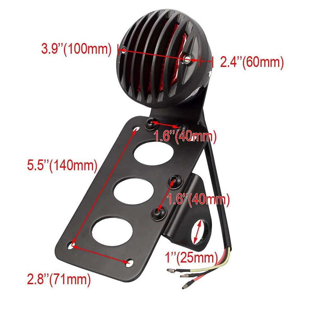 LED Tail Brake Light with Bracket for Harley Chopper Bobber Sportster