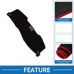 Dashboard Cover Mat for Toyota Avalon (2005–2010) Black Red