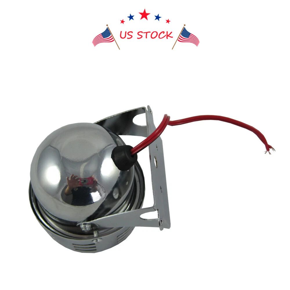 12V Electric Air Raid Horn for Car Truck Motorcycle (Chrome)