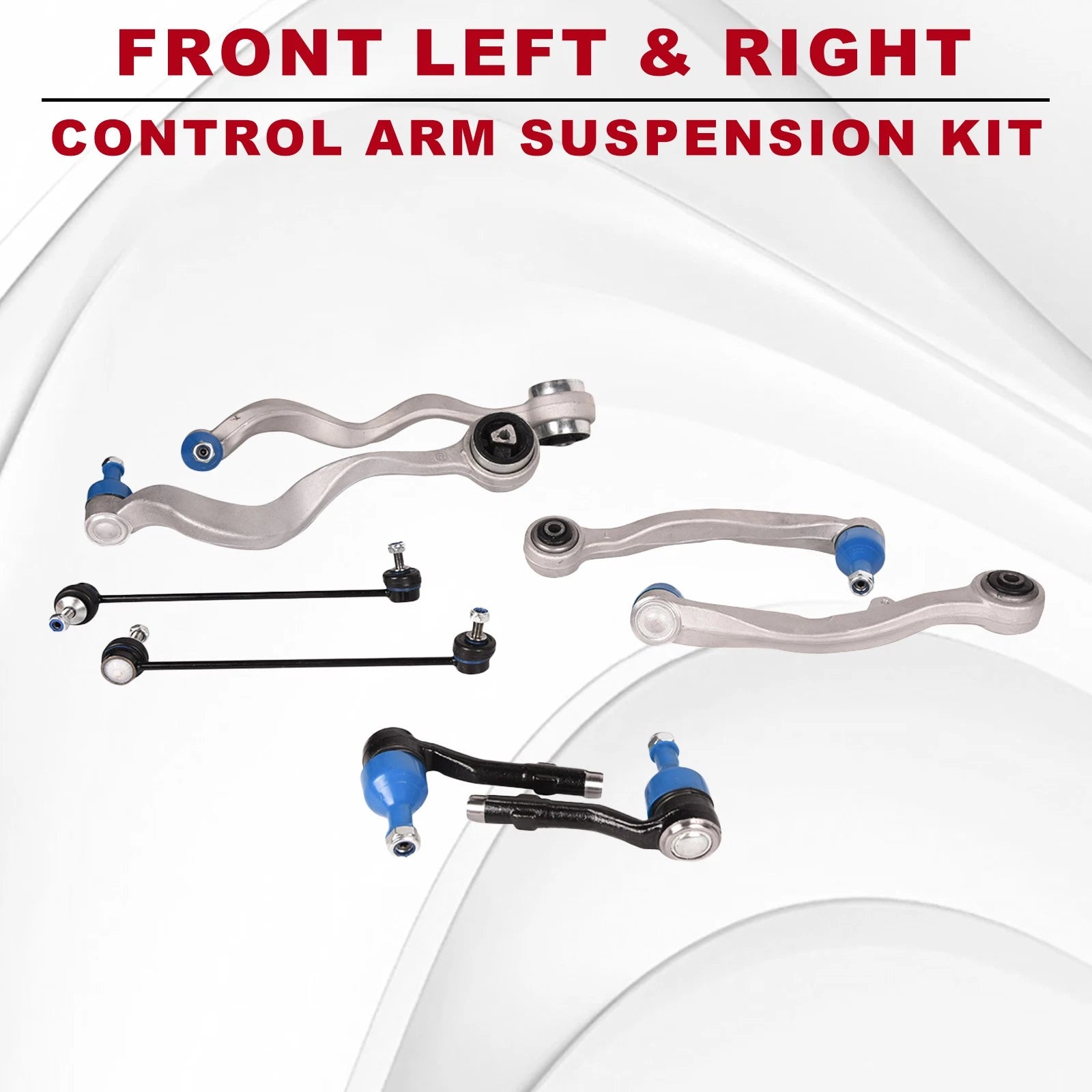 Set of 8 Control Arms for BMW 525i 528i 535i 550i M5 (2001–2010)
