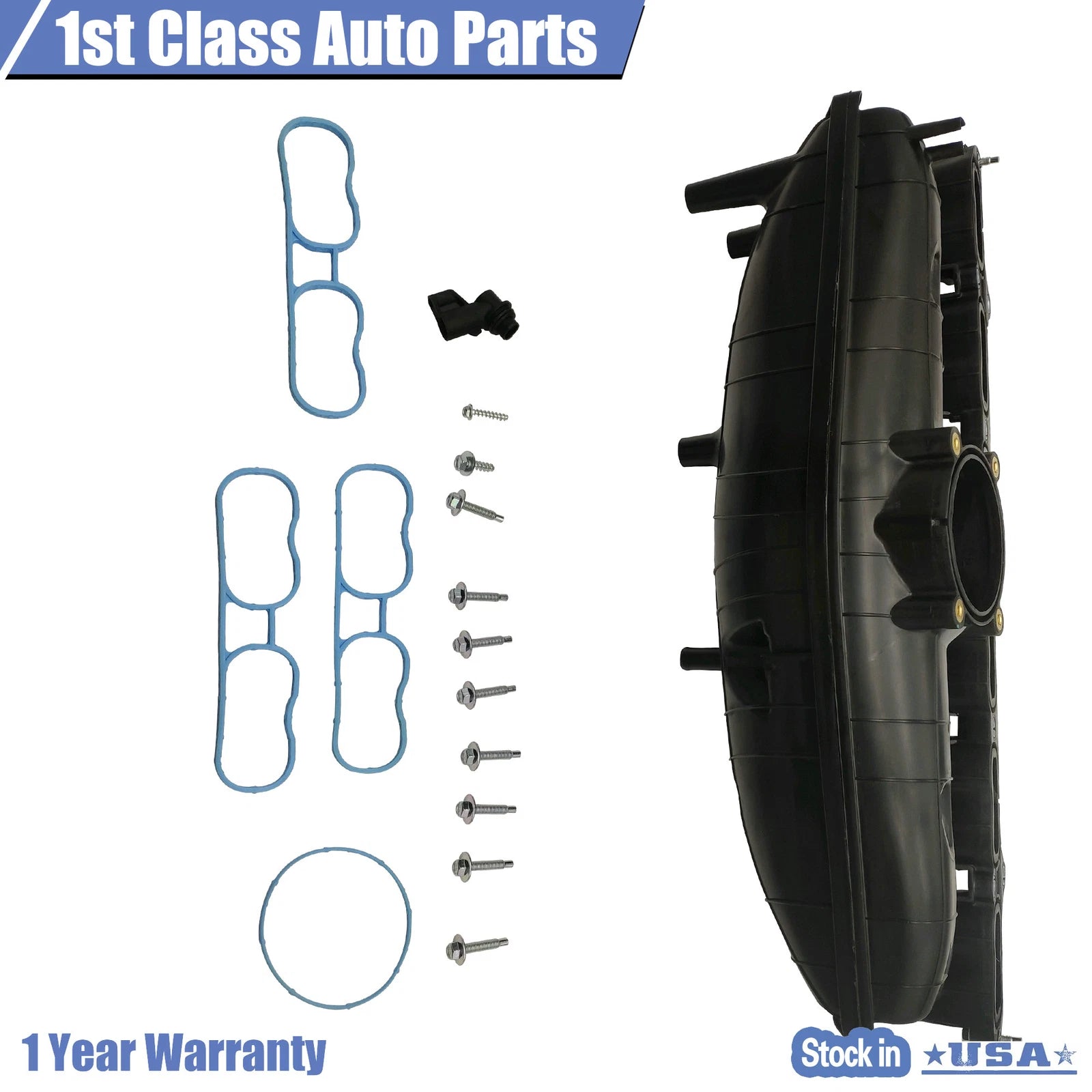 Intake Manifold with Gaskets for Chevy Trailblazer GMC Envoy Isuzu Saab 9-7x