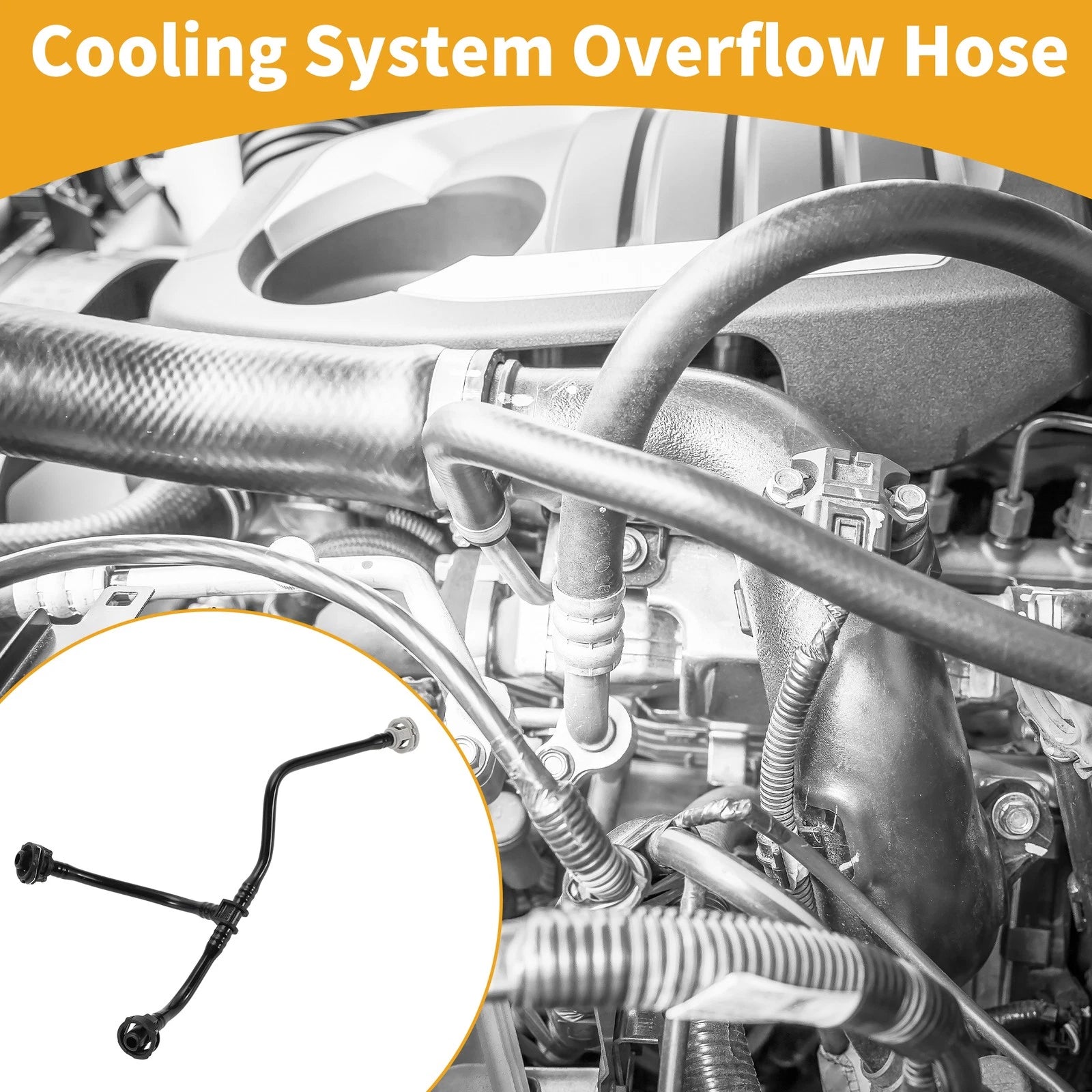 Cooling System Overflow Hose for Audi Q5 2.0L (2016–2024) No. 80A121081S/80A121164F