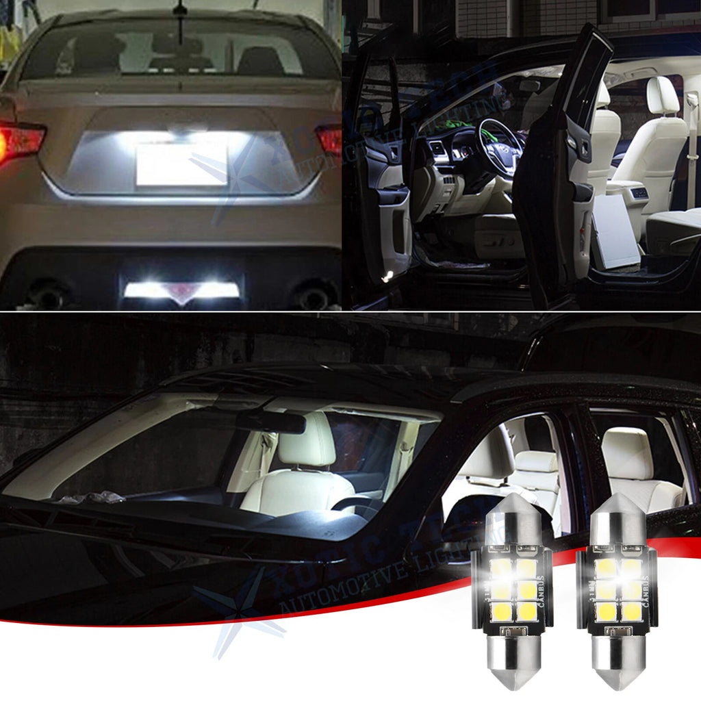 White Festoon LED Interior Dome Trunk License Light Bulb for DE3175 (DE)