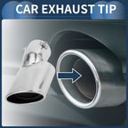 1Pc Slant Exhaust Tip 2.3" Inlet for Honda Civic (2016–2019) Silver Tone