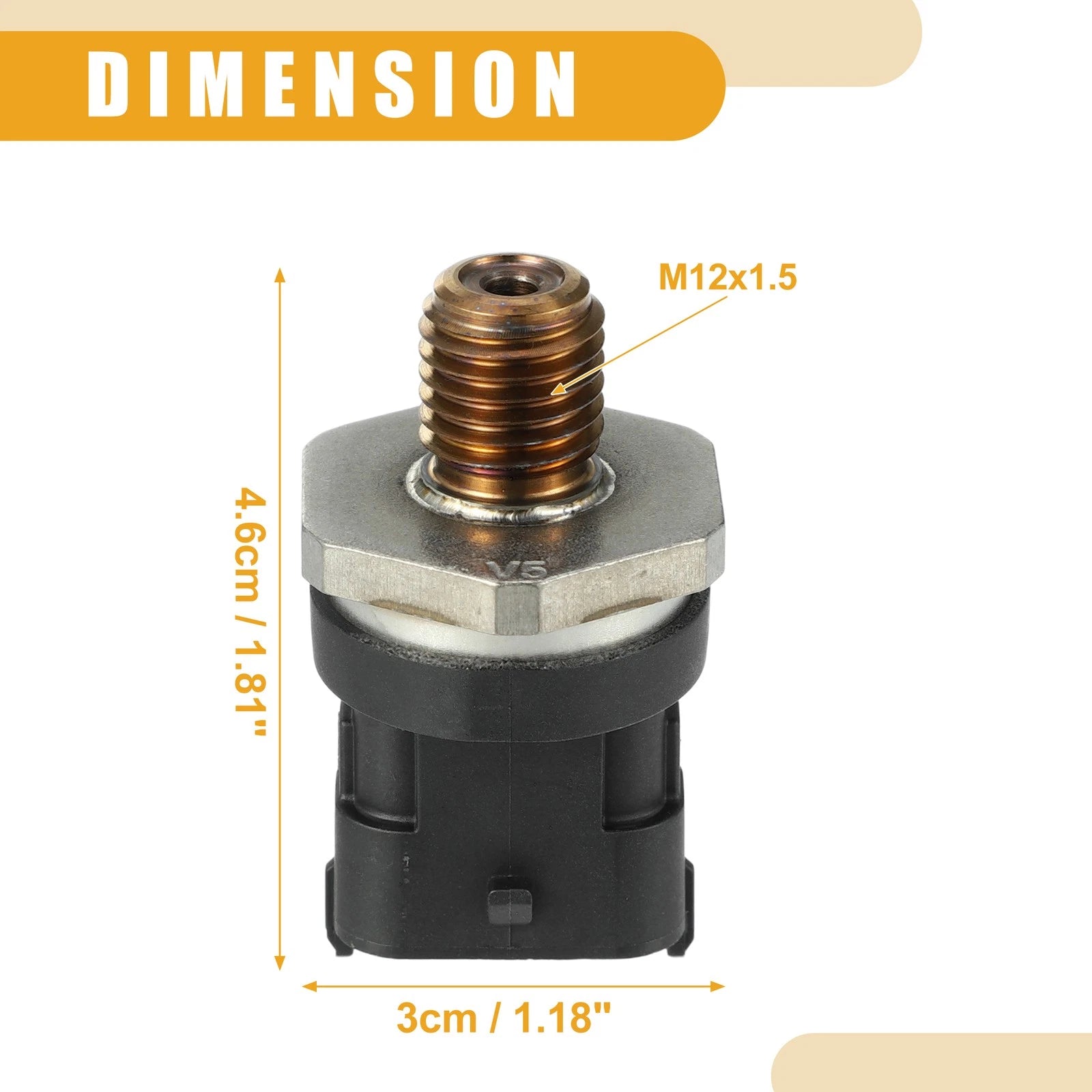 Fuel Rail Pressure Sensor No. 5301141 for Ford F-250 F-350 Super Duty (2017–2019)