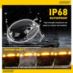 Smoked Amber LED Cab Roof Marker Lights for Chevy GMC Sierra (2002–2007)