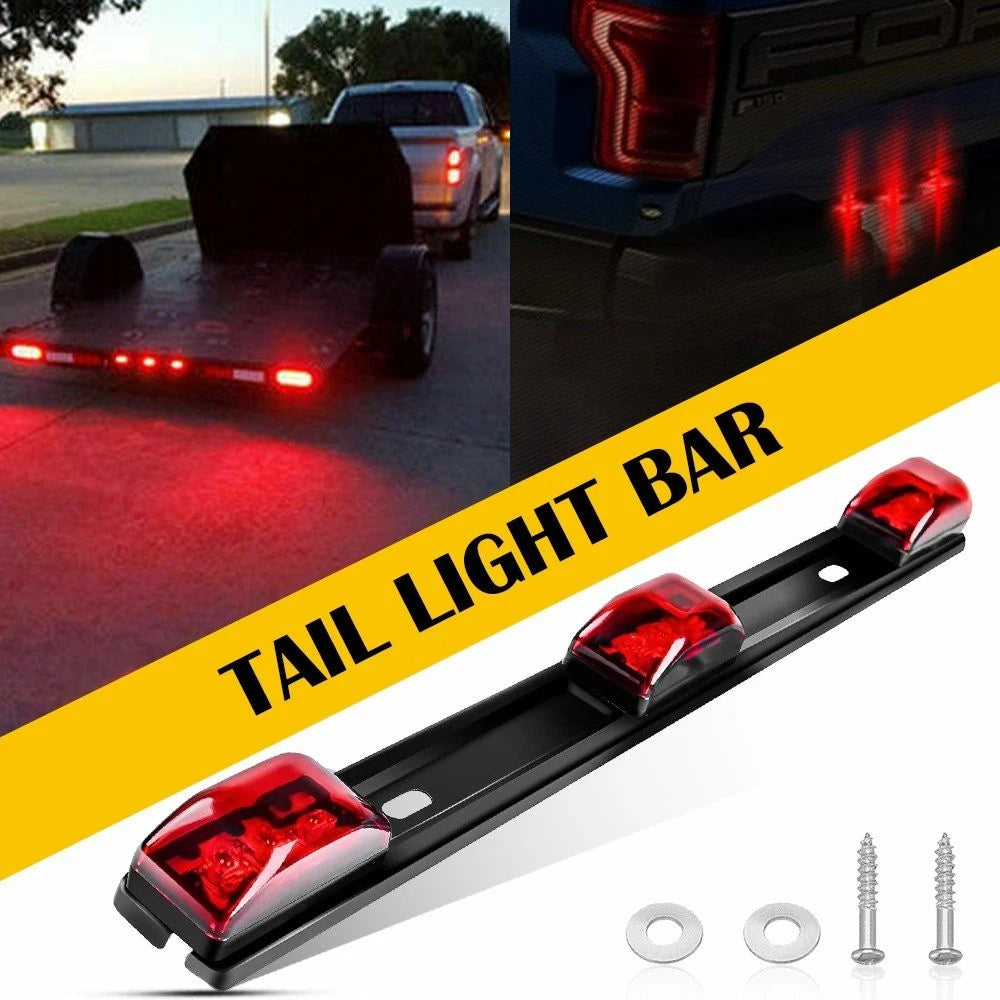 LED Red ID Light Bar for Truck Boat Trailer Marker Clearance Lights (14")