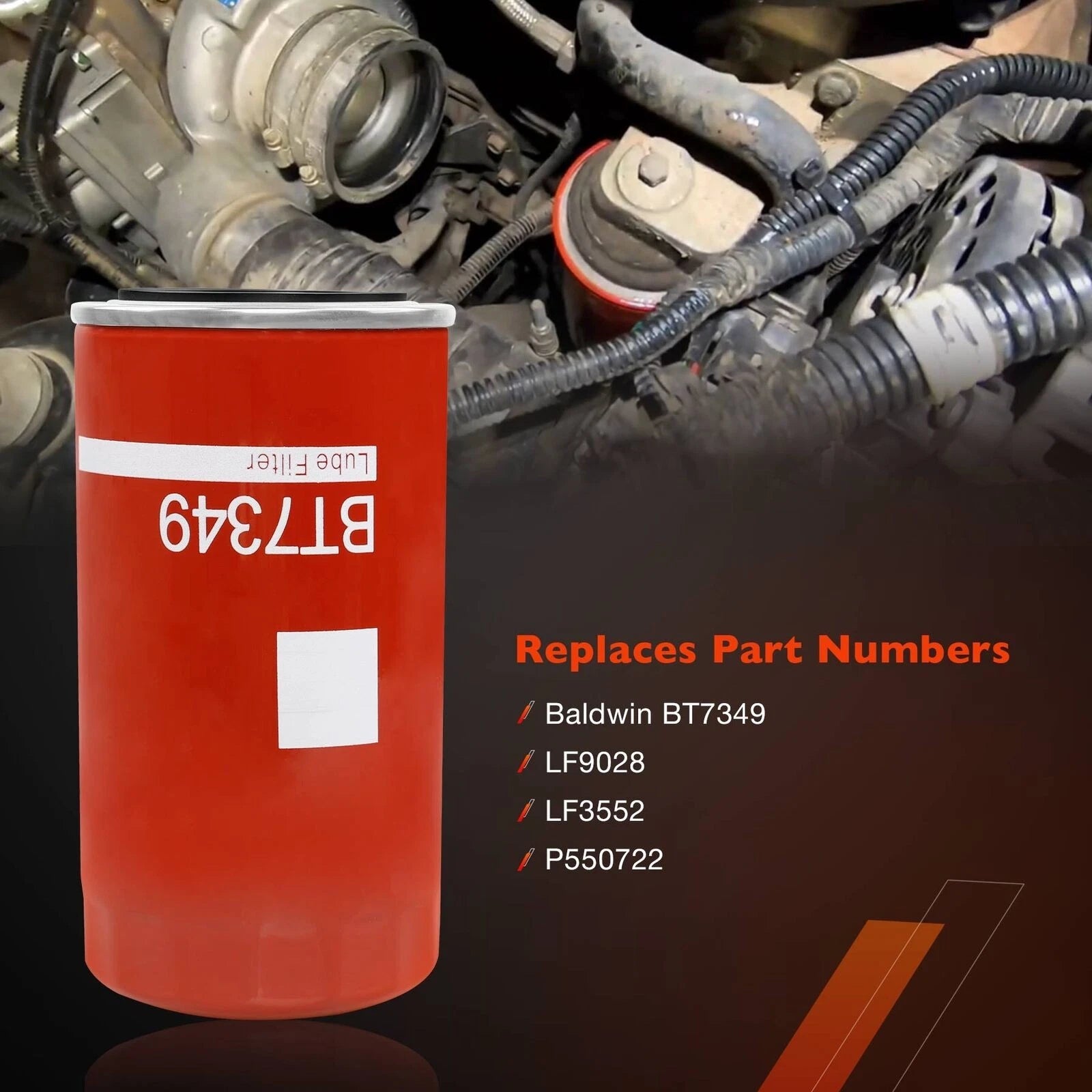 6X BT7349 Diesel Oil Fuel Filter for Dodge Ram 2500 3500 (2003–2023)