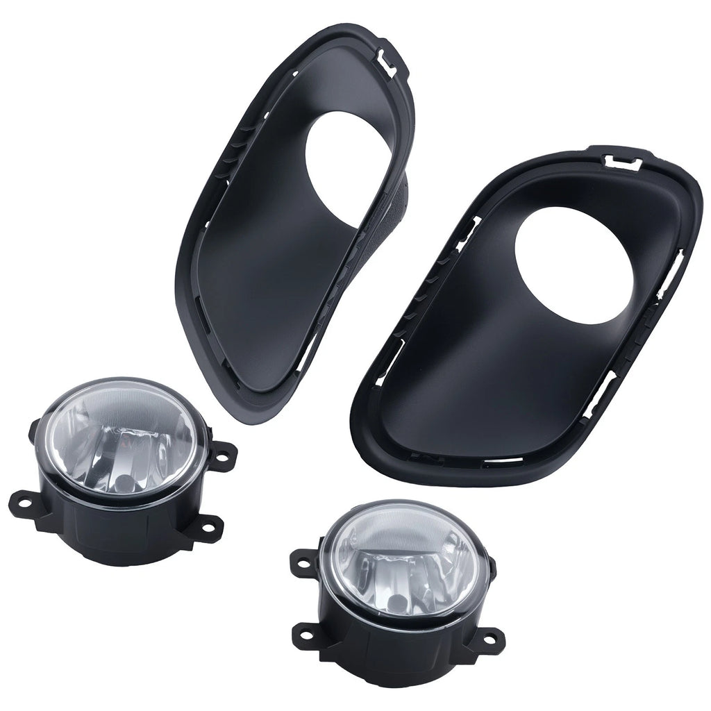 Set of 4 Front Fog Light Bumper Lamp Covers for Jeep Cherokee (2014–2018) 68203221AA