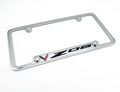 Chrome License Plate Frame with Chevy Corvette Logo for C8 Z06 (2020–2024)