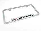 Chrome License Plate Frame with Chevy Corvette Logo for C8 Z06 (2020–2024)