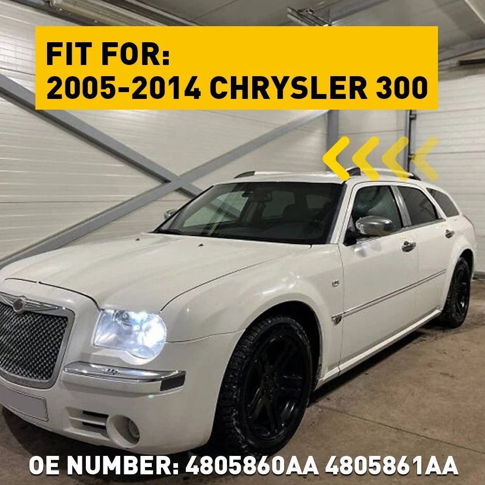 White LED Bumper Strip Side Marker Lights for Chrysler 300 (2005–2014)