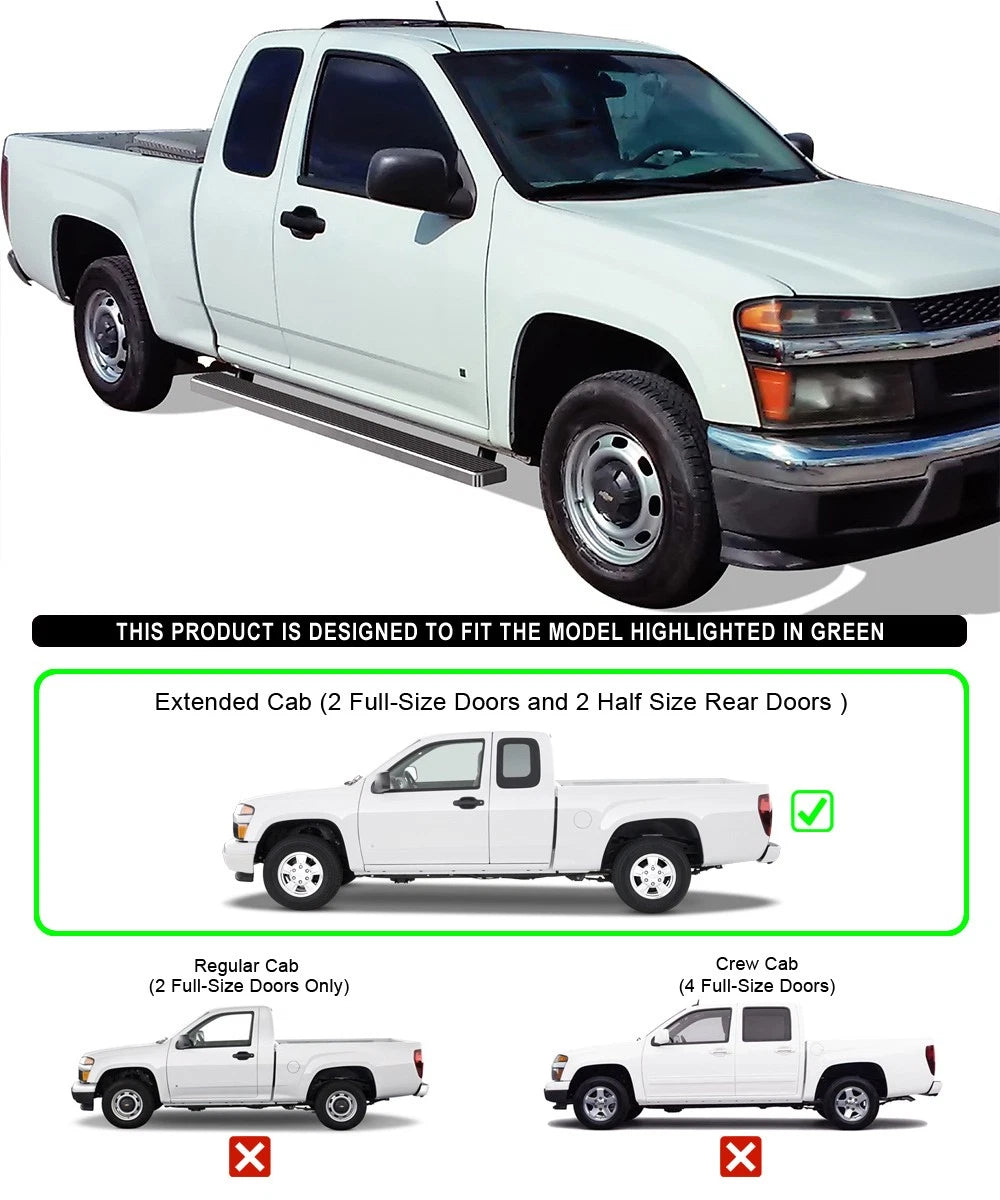 5-Inch Running Boards for Chevy Colorado GMC Canyon (2004-2012)