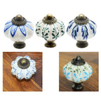 6X Elegant Pumpkin Ceramic Drawer Knobs for Dresser Hardware