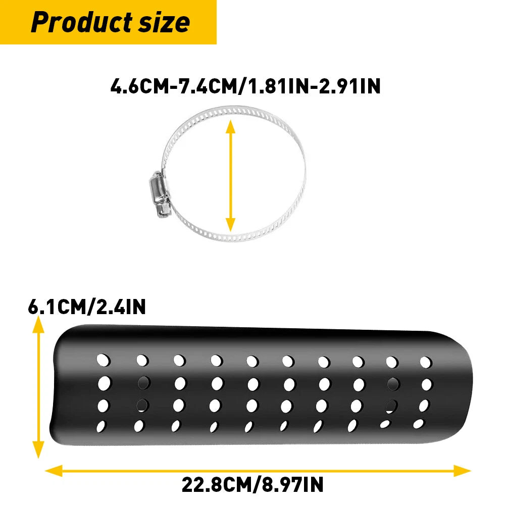 Exhaust Muffler Pipe Heat Shield Cover for Universal Motorcycle (All Years)