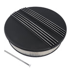 14" x 3" Half Finned Aluminum Air Cleaner for Universal Fit (Drop Base)