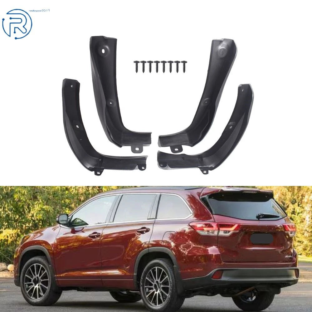 Set of 4 Mud Flaps for Toyota Highlander (2014–2019)