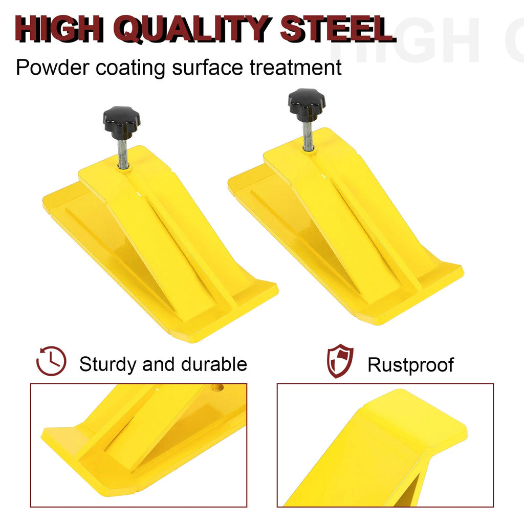 Pair Yellow Steel Bucket Protector for Tractor (Snow Removal)