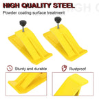 Pair Yellow Steel Bucket Protector for Tractor (Snow Removal)