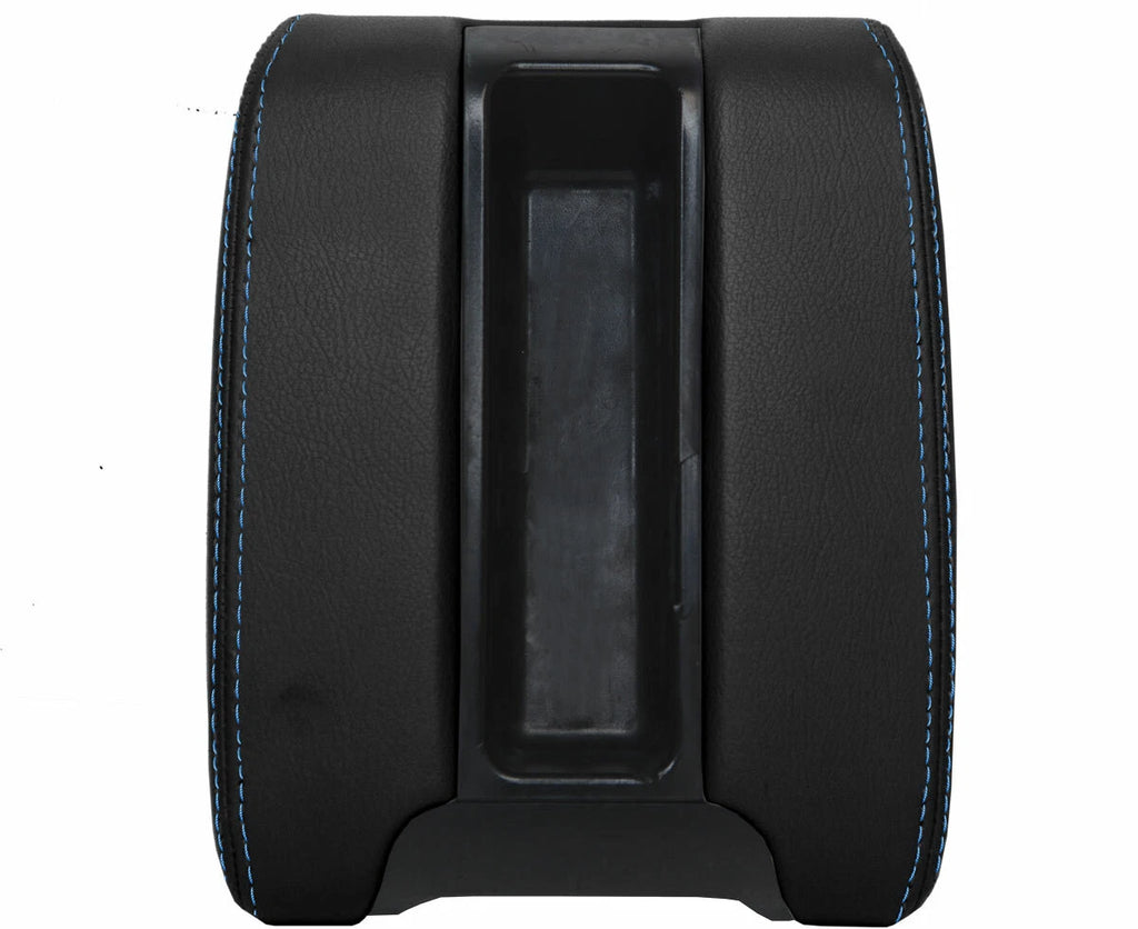 Leather Center Console Lid Armrest Cover for BMW E39 (1997–2003) Blue Stitch