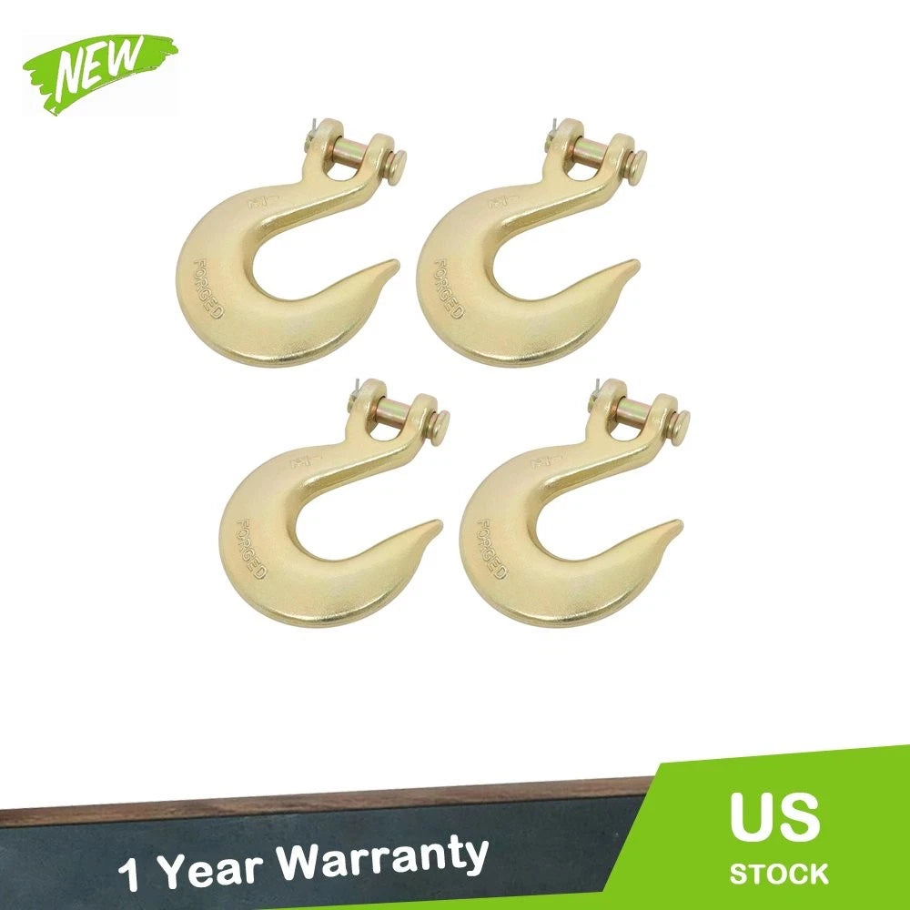 Set of 4 Clevis Slip Hooks 1/2" G70 11,300lbs WLL for Truck Trailer