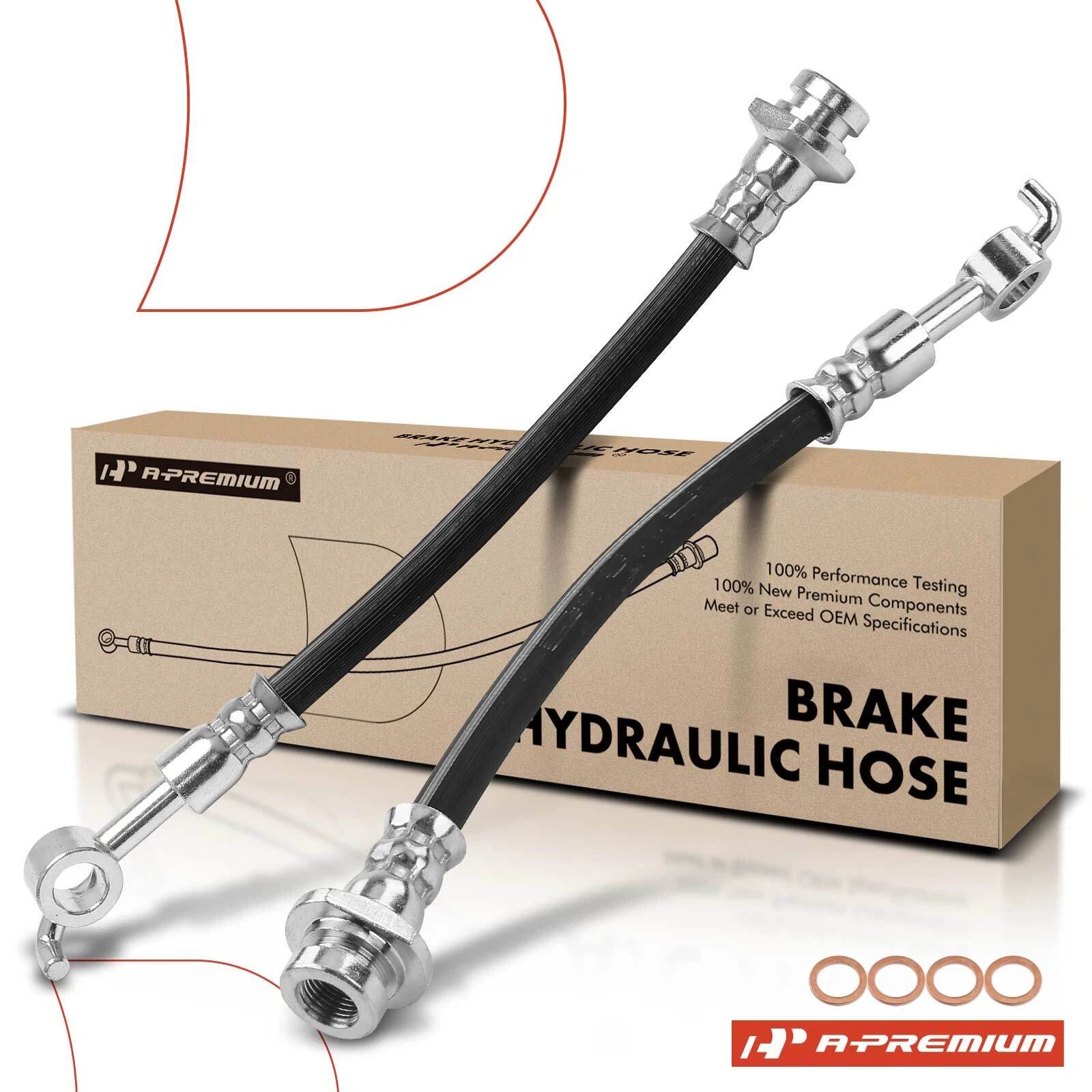 2X Rear Outer Brake Hydraulic Hose for Nissan Juke (2011–2017)