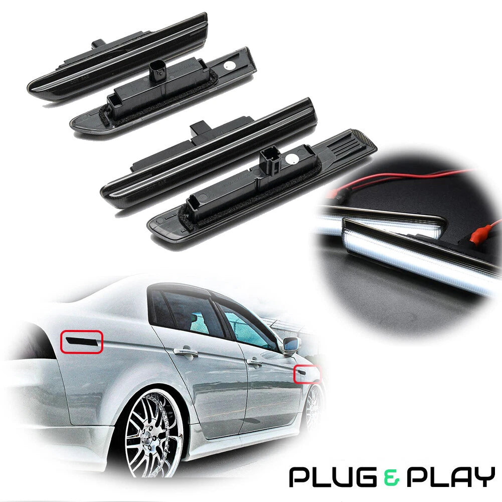 Smoked Lens LED Fender Side Marker Lights for Acura TL (2004–2008)