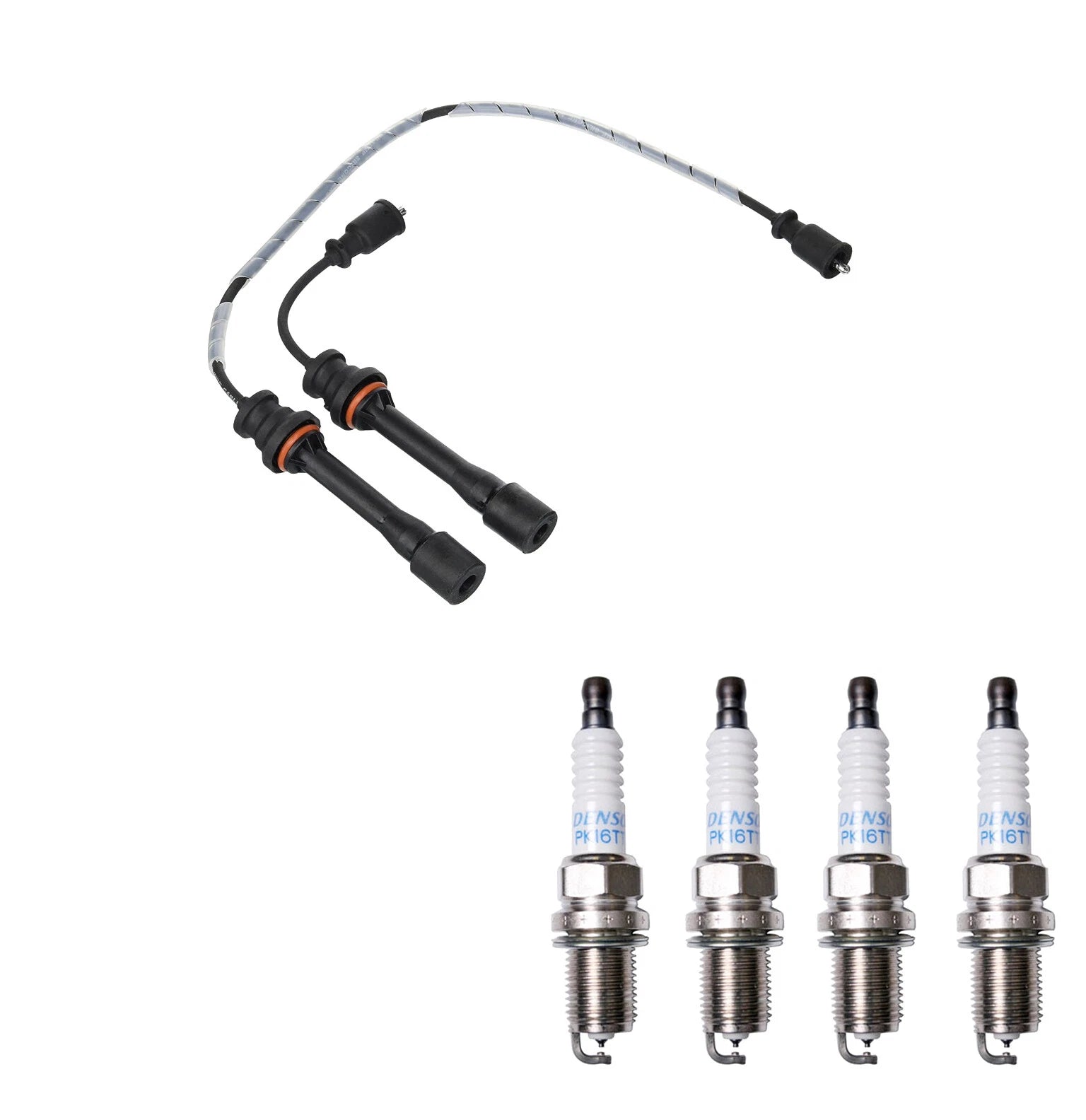 Denso Wire Set & 4 Platinum Spark Plugs for Mazda Miata (1990–2005)