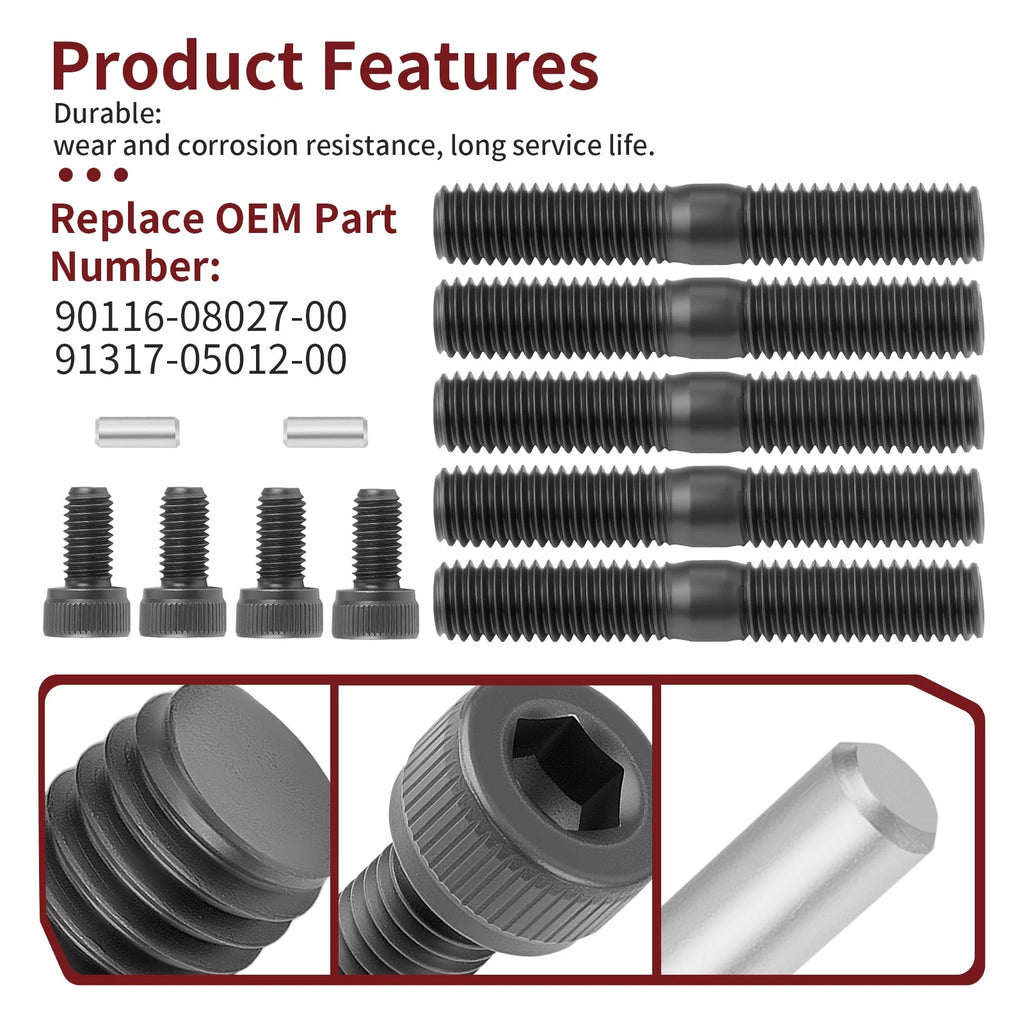 Cylinder Head Bolts Studs for Yamaha YZ125 (2007–2021)
