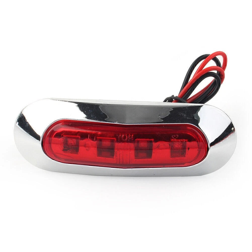 Set of 4 LED Side Clearance Marker Lights for Car Truck Trailer (12V 24V)