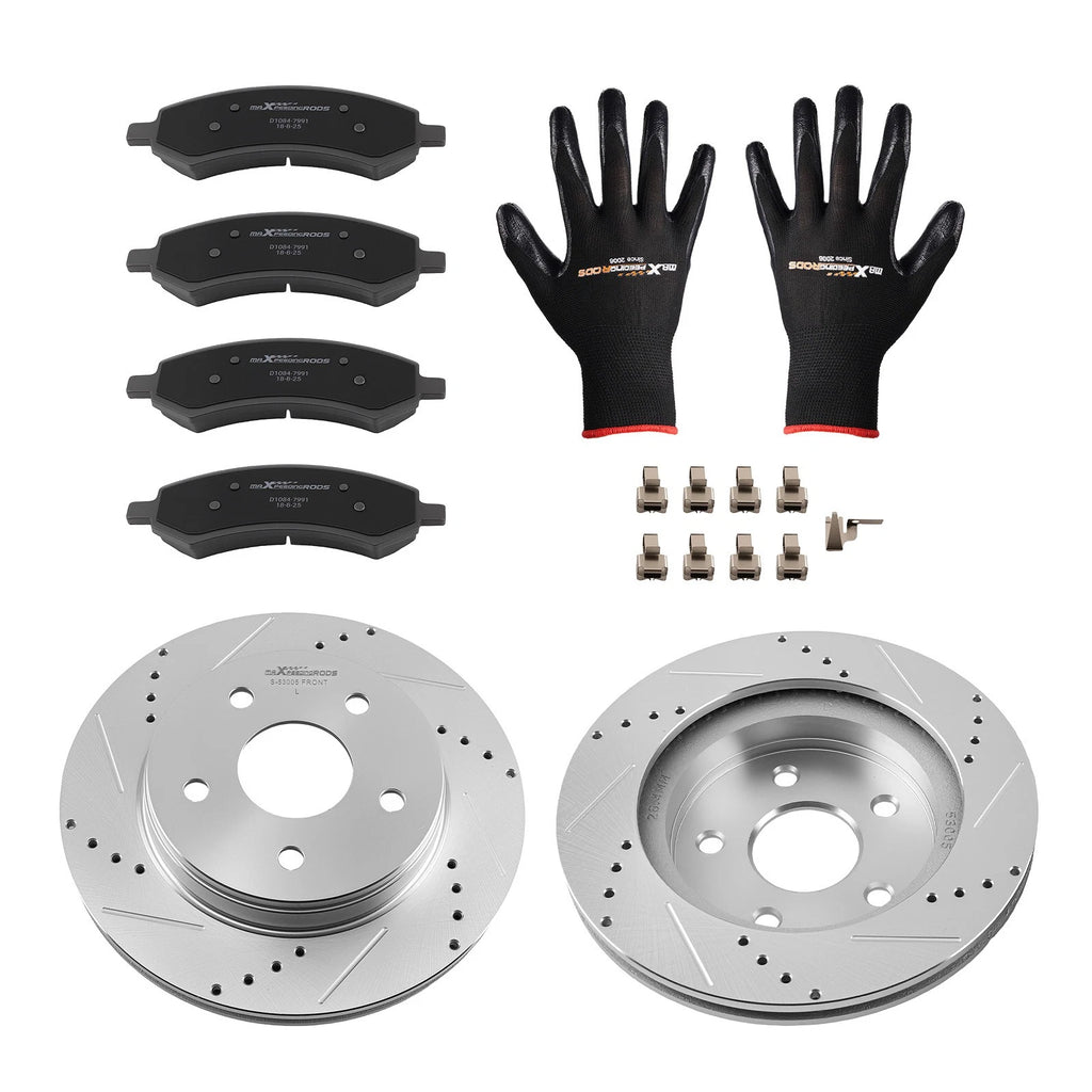 Front Brake Rotors and Ceramic Brake Pads for Dodge Durango (2007–2009)
