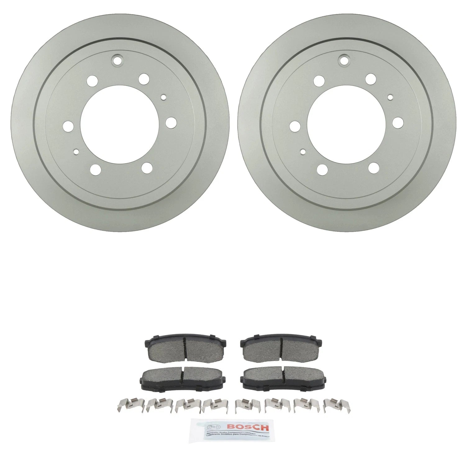 Bosch Rear Quietcast Rotors & Ceramic Disc Brake Pad Kit for Land Cruiser LX450 (1996–1997)
