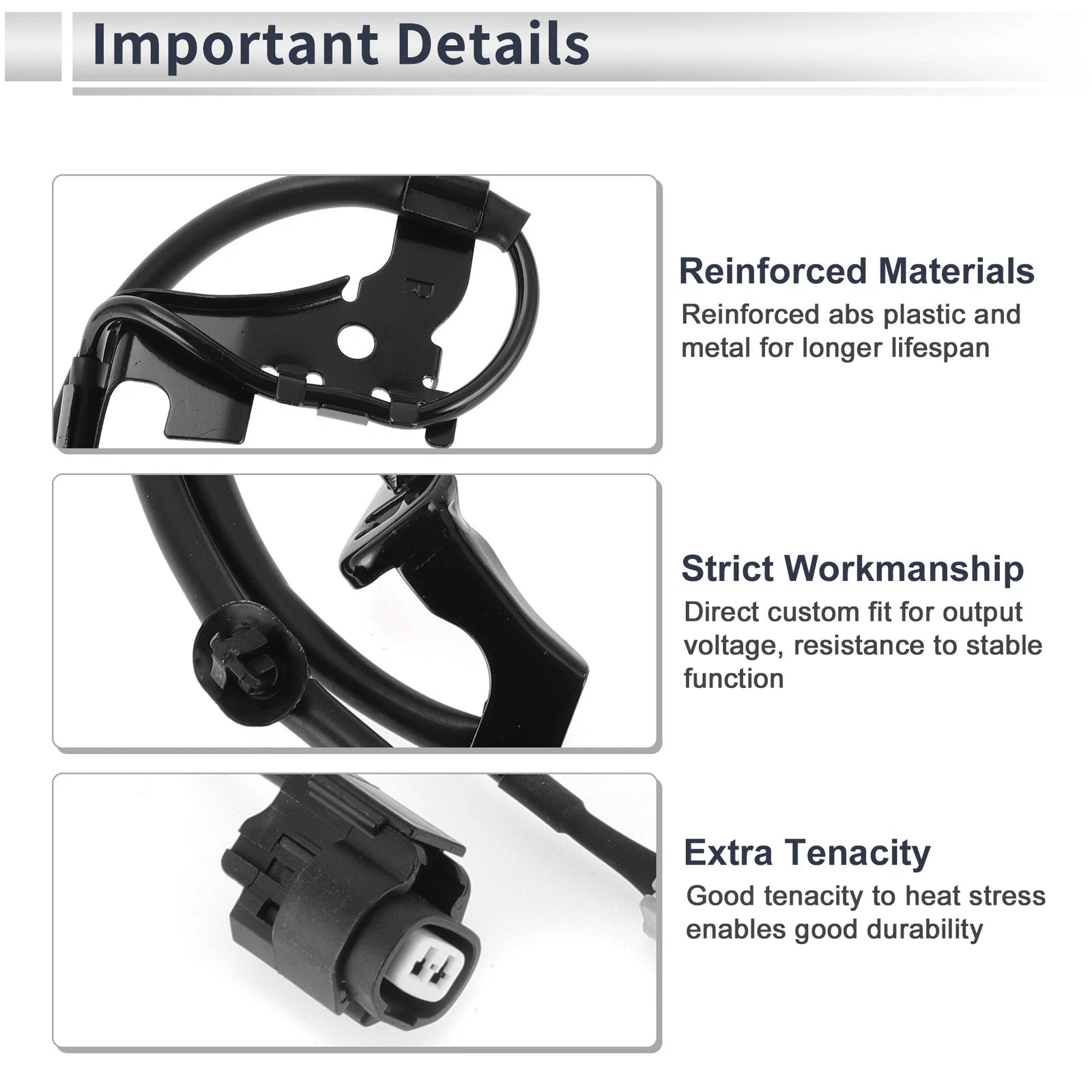 ABS Wheel Speed Sensor No. 8951630020 for Lexus GS 350 (2007–2011) 1 Pc Front Right