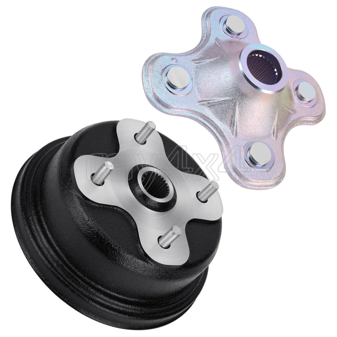 Rear Wheel Hub & Brake Drum for Yamaha Kodiak 400 YFM400FW (1993–1999)