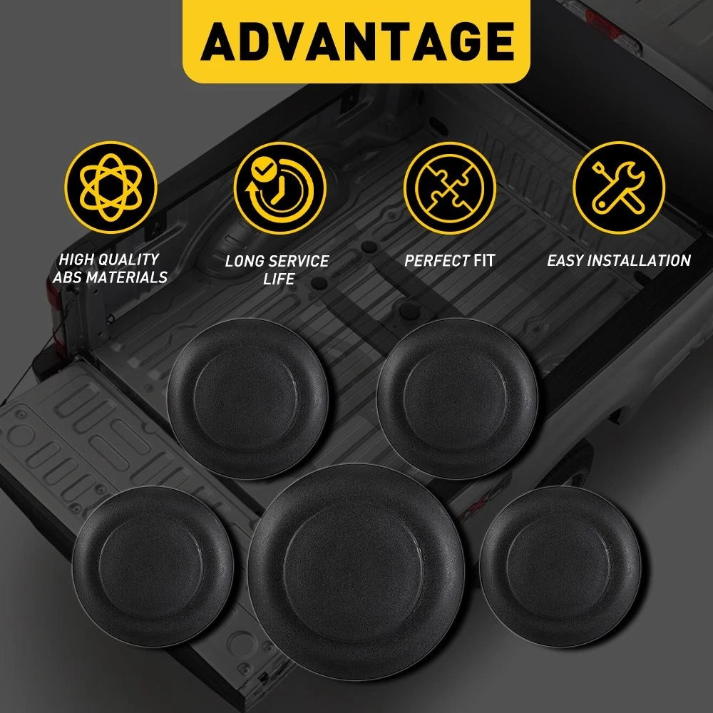 5X Wheel Hitch Puck Cover Plug Trim Ring for Ford Super Duty F-350 (2011–2023)