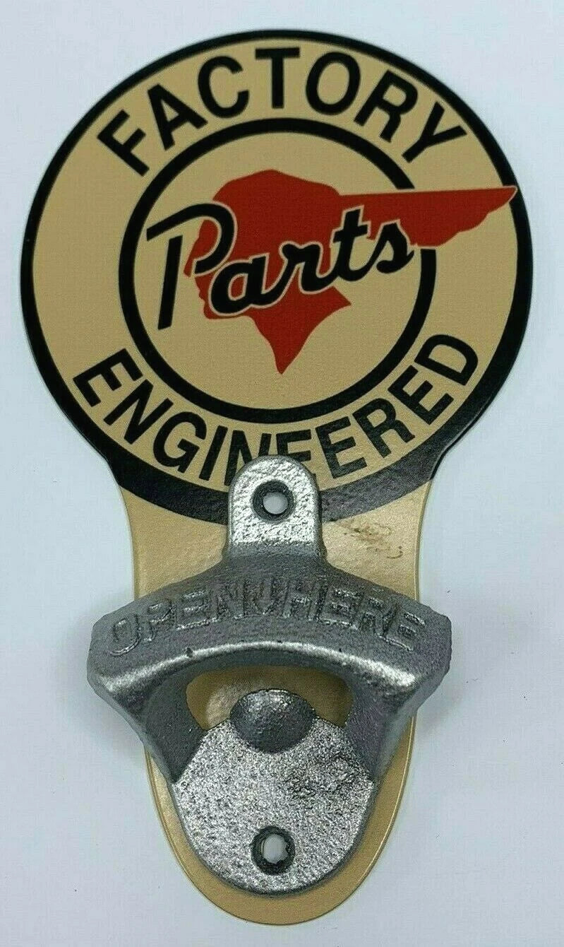Vintage Style Pontiac Factory Engineered Wall Mount Bottle Opener Sign