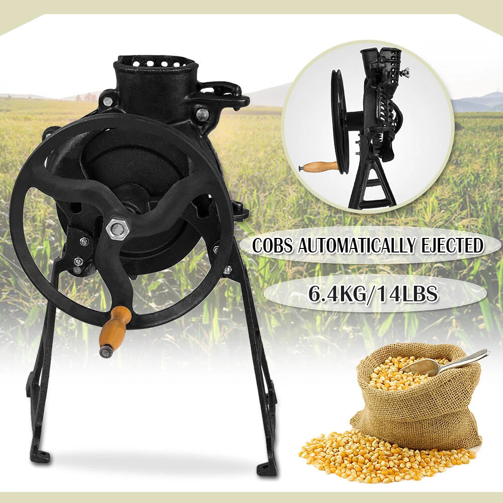 Corn Sheller Hand Crank Thresher Tool for Heavy Duty Use