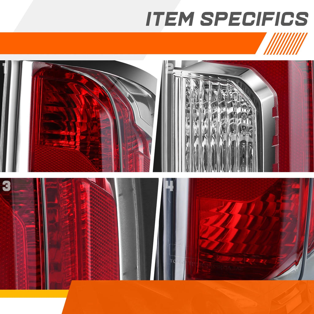 Right Side Chrome Housing Tail Light Brake Lamp for GMC Canyon (2015–2022)