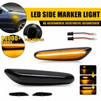 Amber LED Sequential Side Marker Lights for BMW E60 E61 E82 E88 E90 E91 E92 E93 (2007–2013)