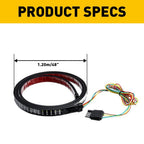 48" Triple LED Tailgate Bar for Trucks (Sequential Amber)