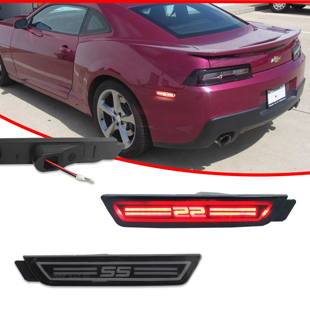 2X Rear Side Marker Light Red LED for Chevrolet Camaro (2010–2015)
