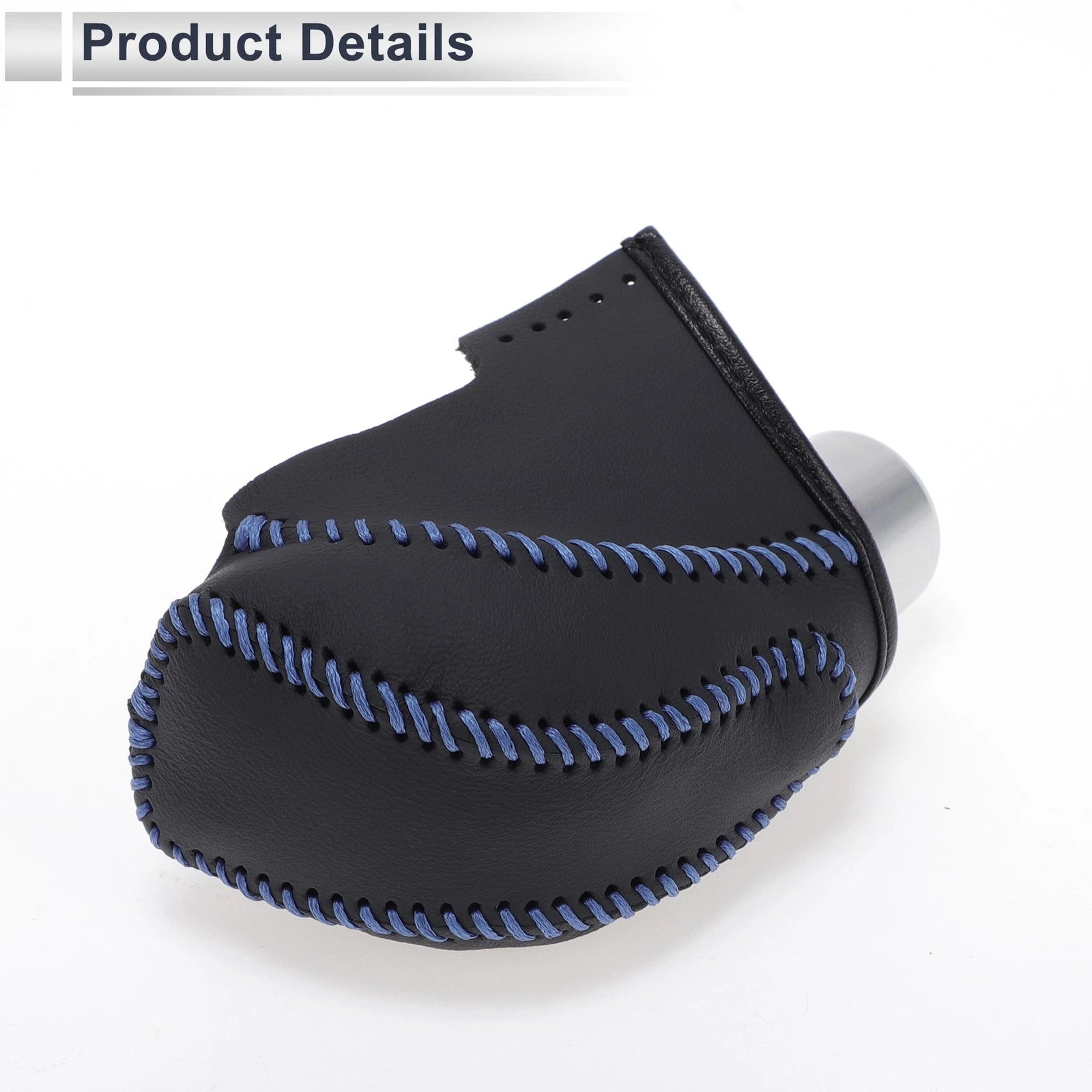 Gear Shift Knob Cover for Subaru Impreza (2017–2023) Black Blue Faux Leather