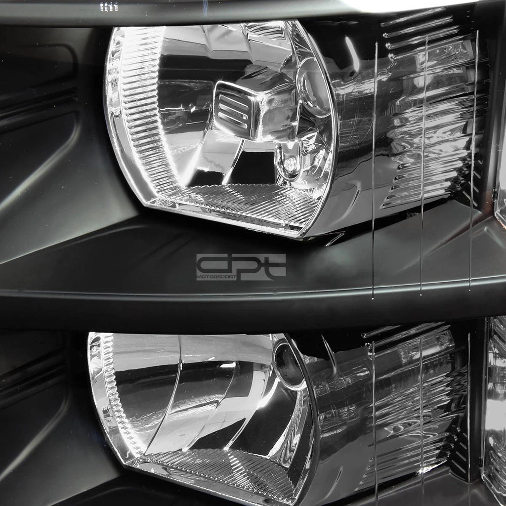 Headlight Set with Clear Turn Signal & LED Fog Light for Silverado (2007–2013)