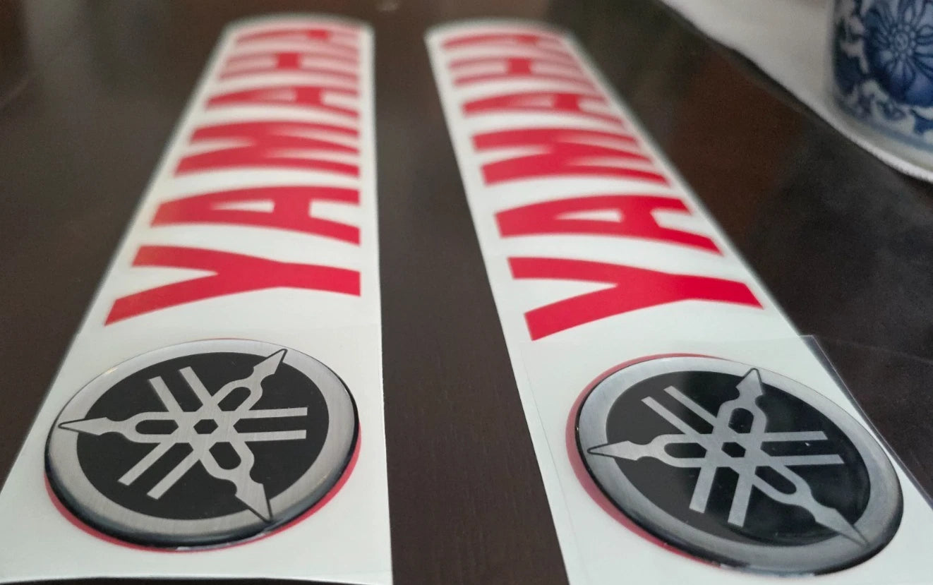 Pair of Yamaha 3D OEM Fender Decals for VX110 (2002–2009)
