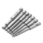 7pc Hex Ball Long Bit Set for Manual Electric Screwdrivers