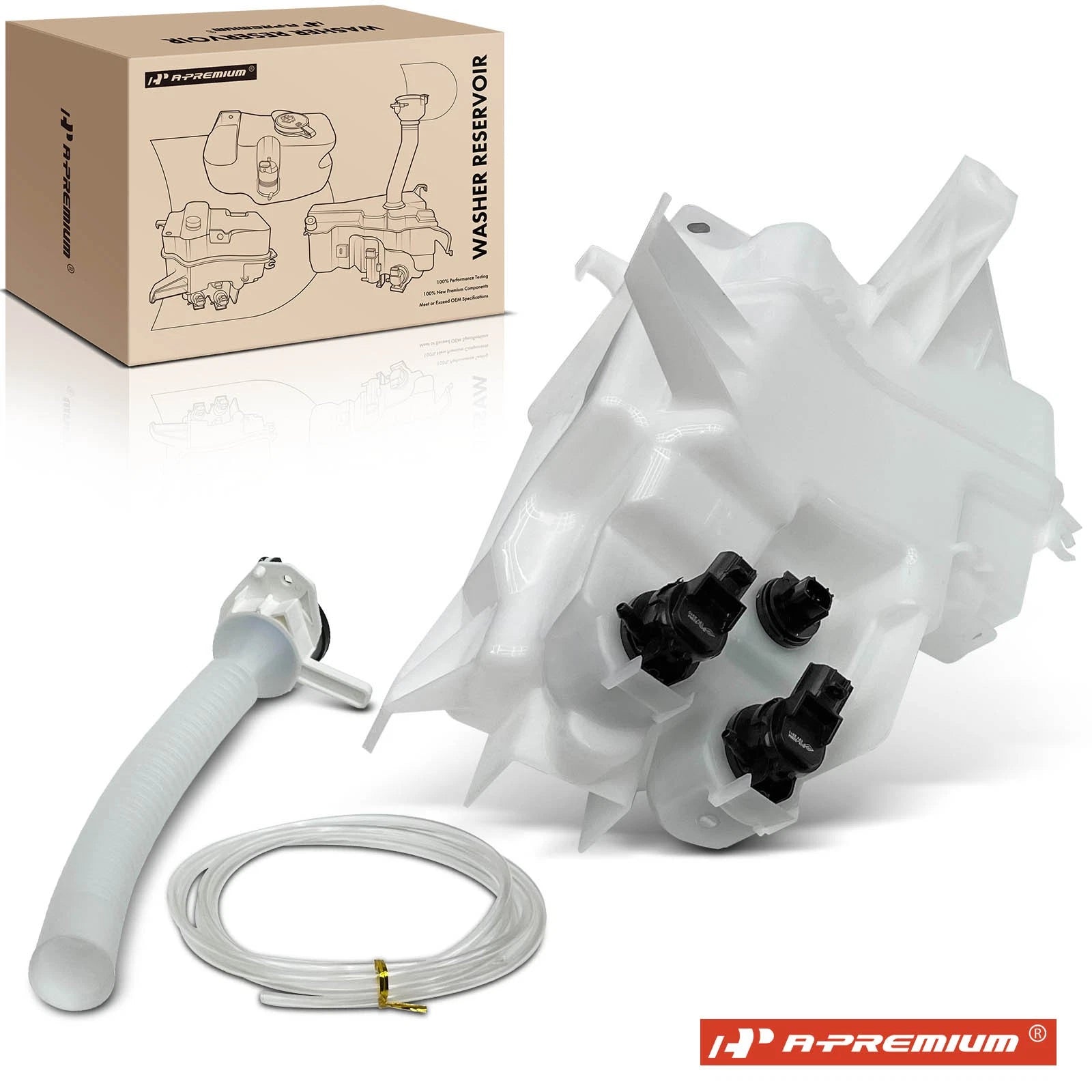 Windshield Washer Reservoir with Pump and Cap for Toyota RAV4 (2006–2008)