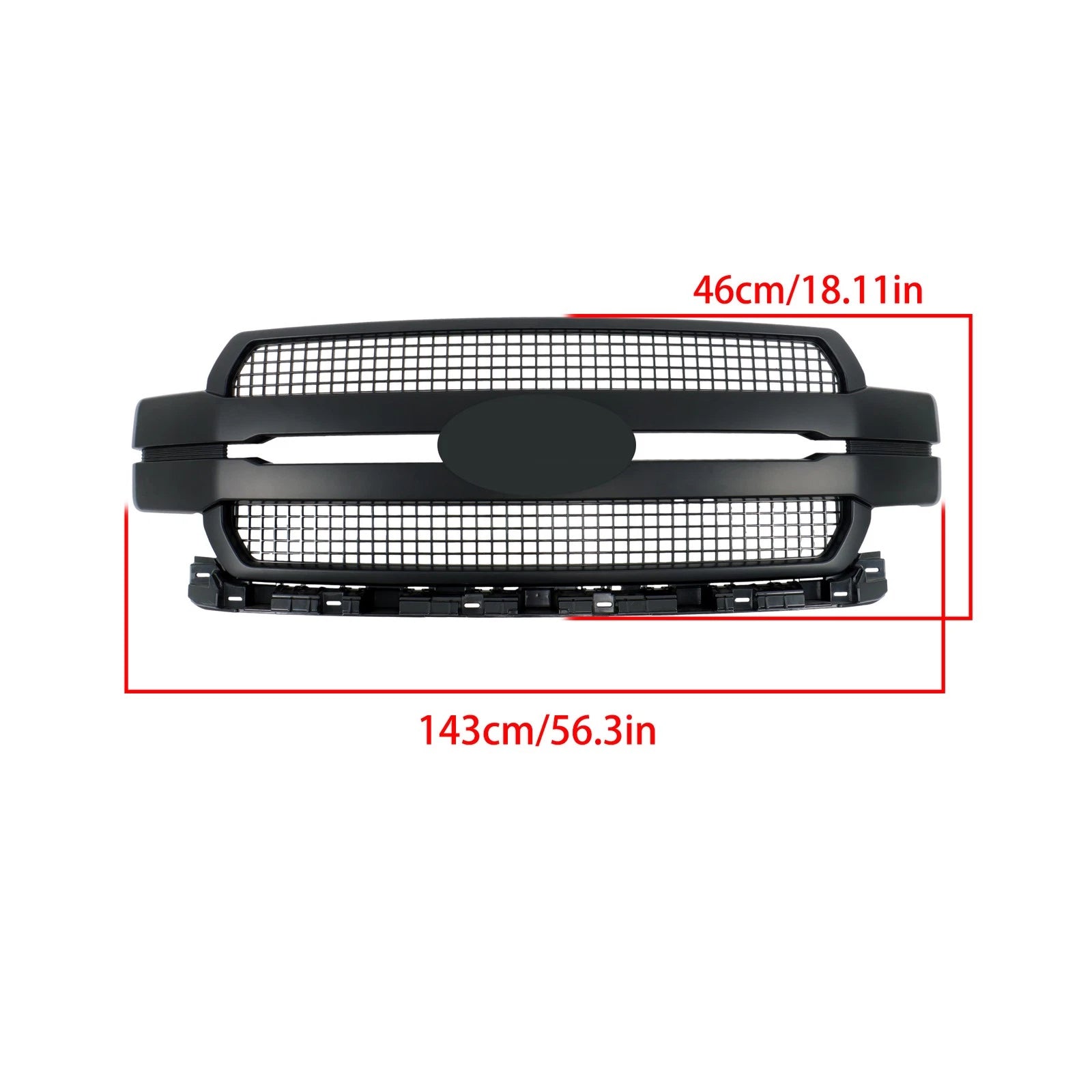 Front Upper Grille for Ford F-150 (2018–2020) Matte Black Platinum Style